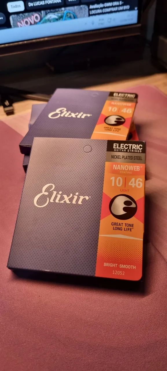 Encordoamento Elixir Nanoweb Coating 0.10