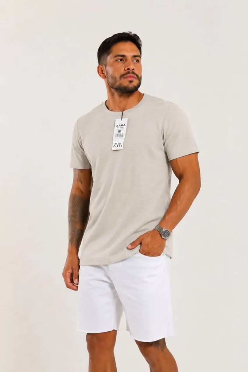 Camisas básicas para vcs que curtir um básico bem feito alta qualidade texturizadas - Foto 2