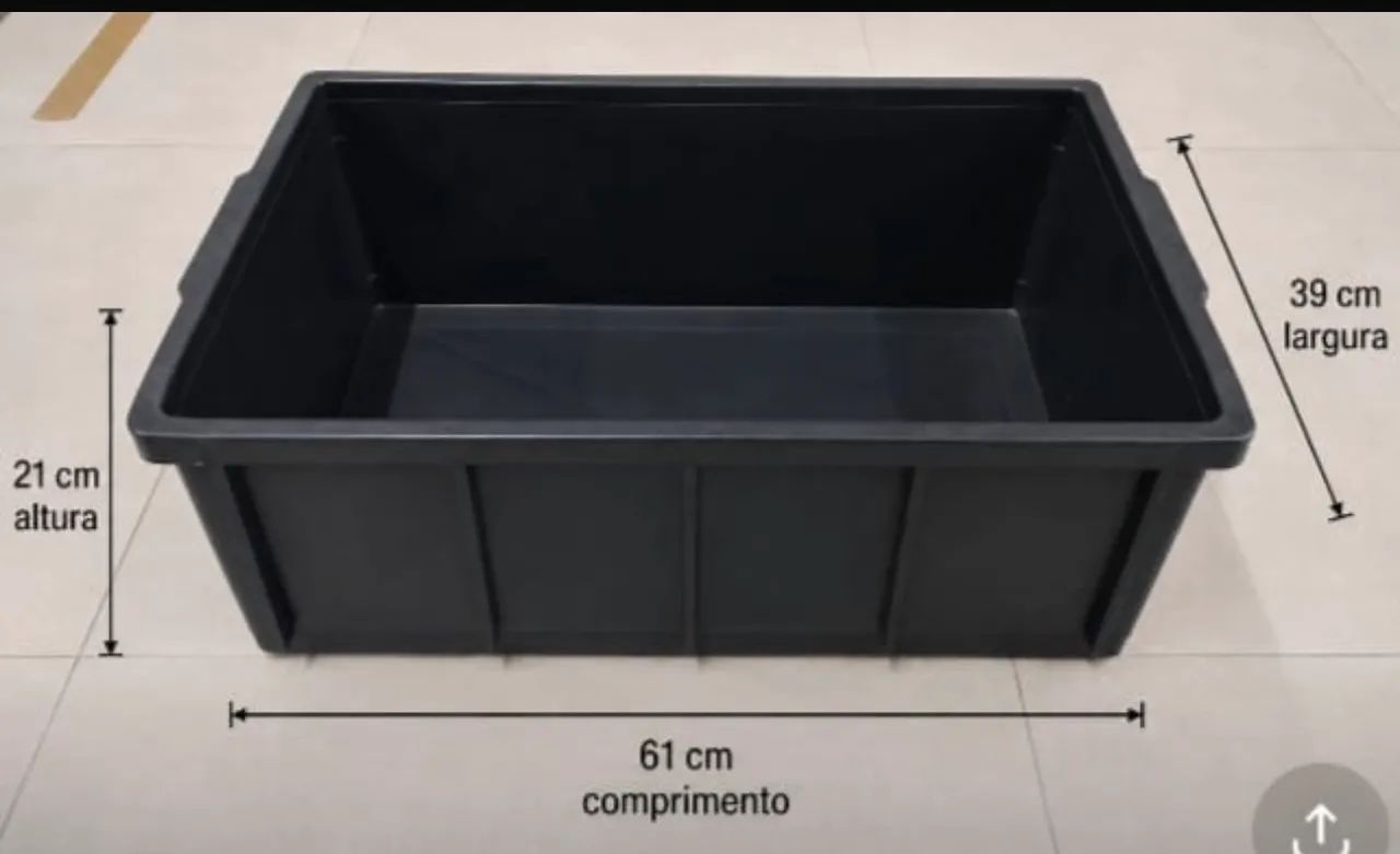 10 caixas plásticas 50L separação expedição multiuso ecommerce 