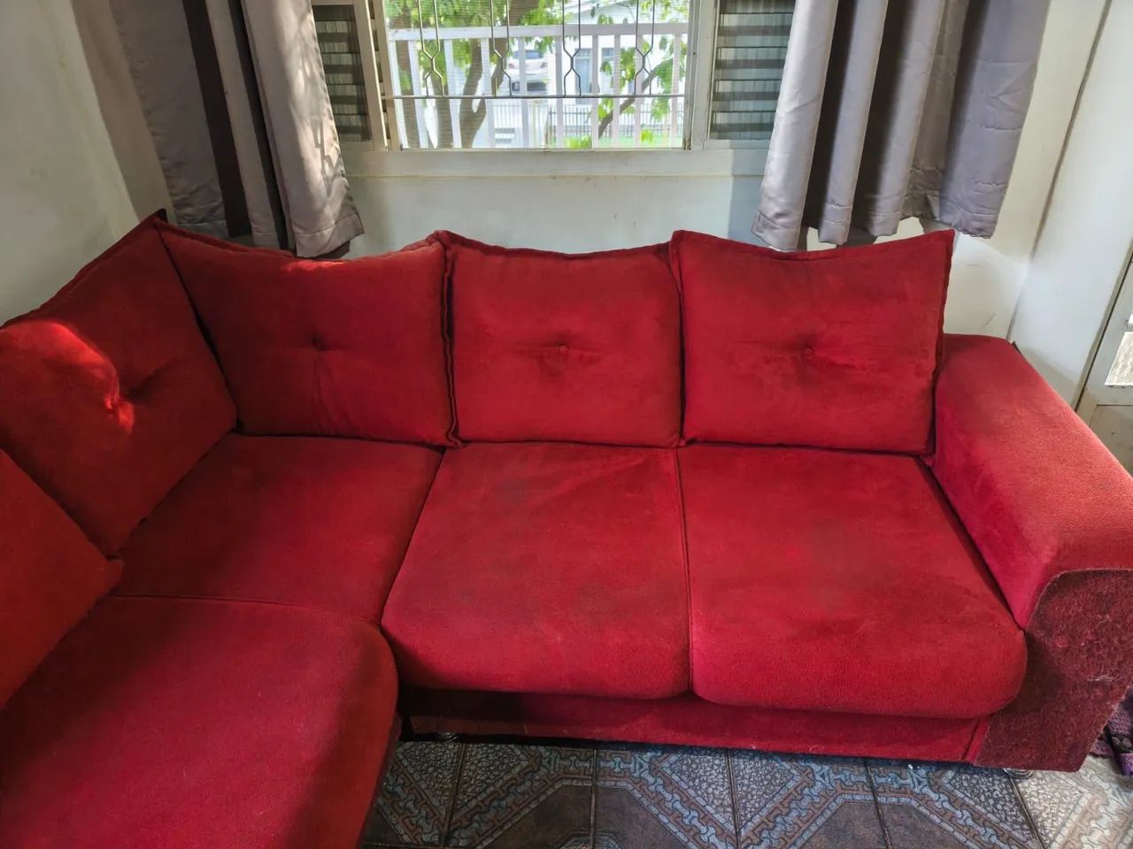 Sofá em L Vermelho  - Foto 4