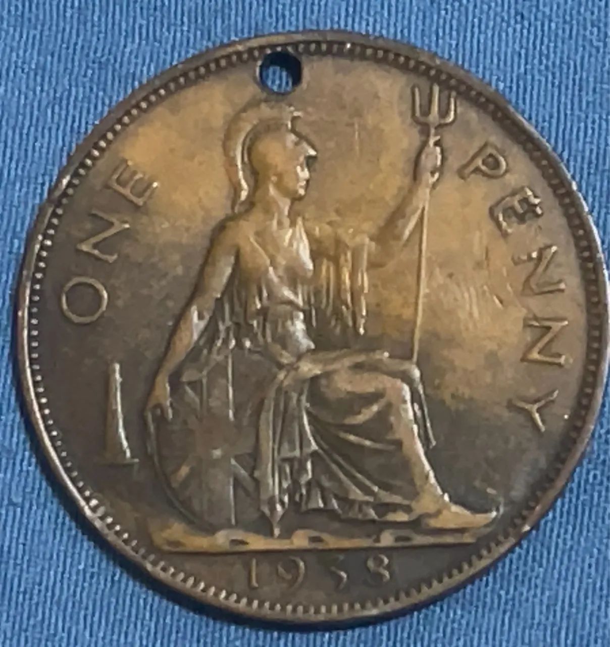 Moeda britânica de 1 Penny de 1938