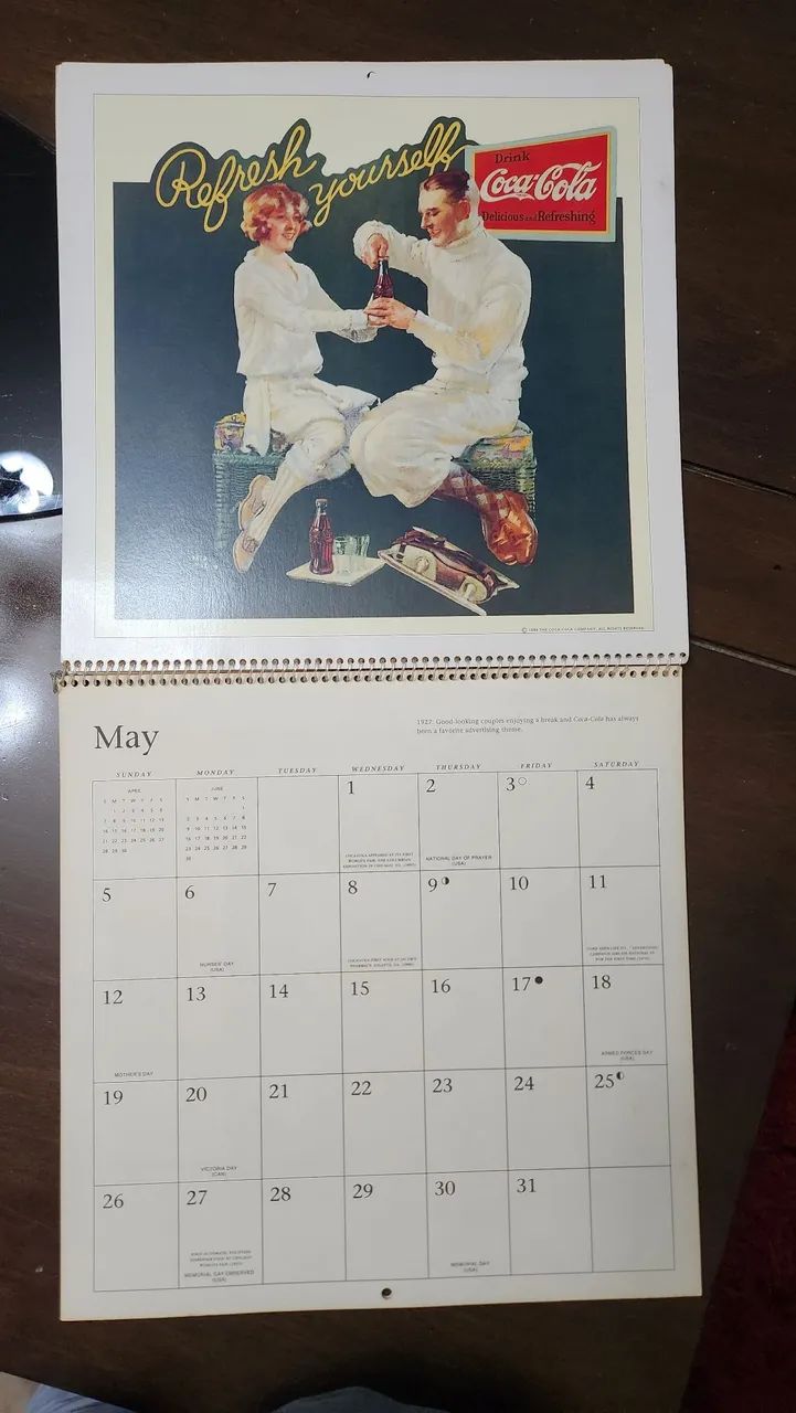 CALENDARIO VINTAGE COCA COLA 1996 AMERICANO - Foto 4