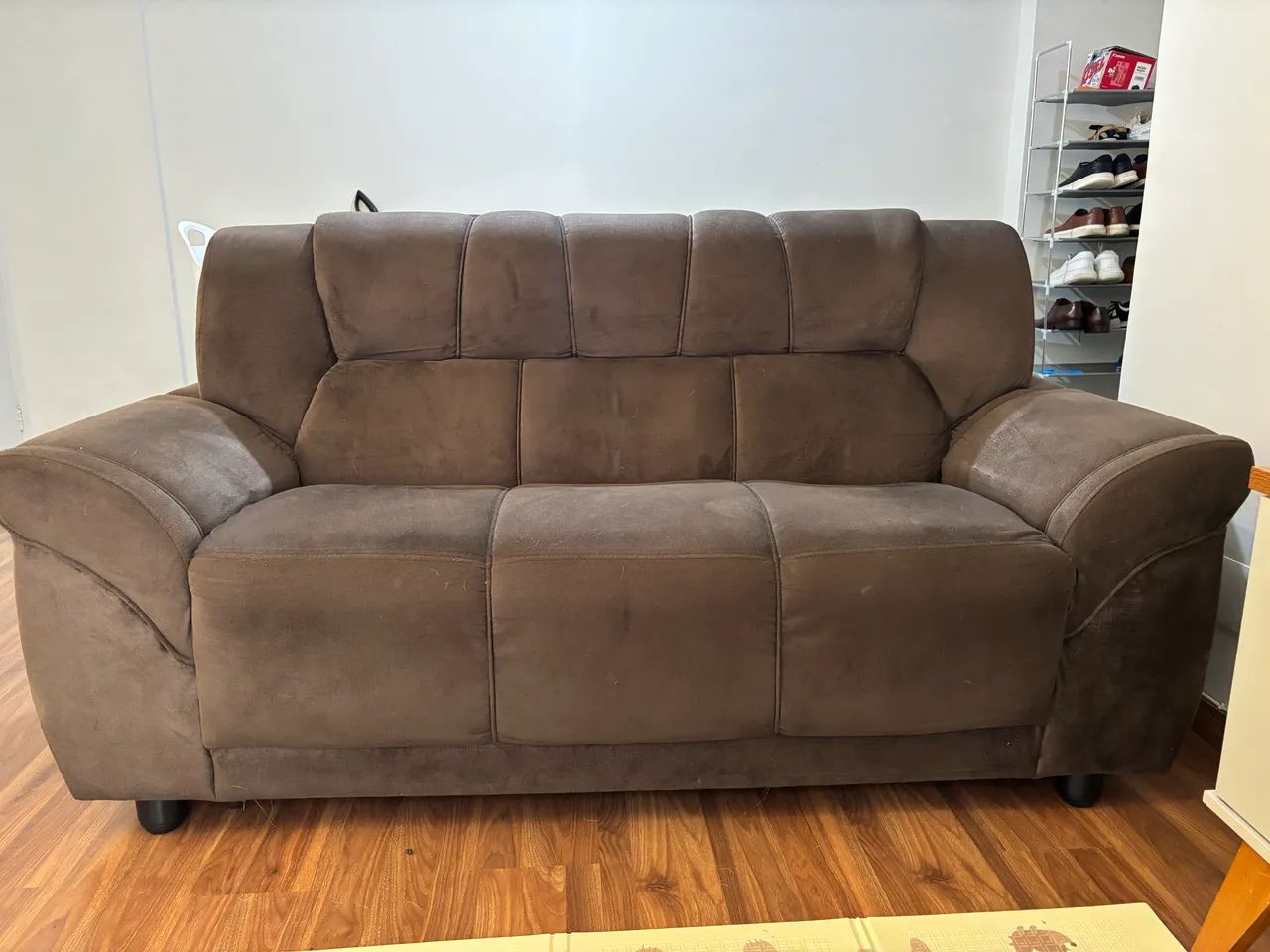 Sofá marrom 1,84mt Veludo