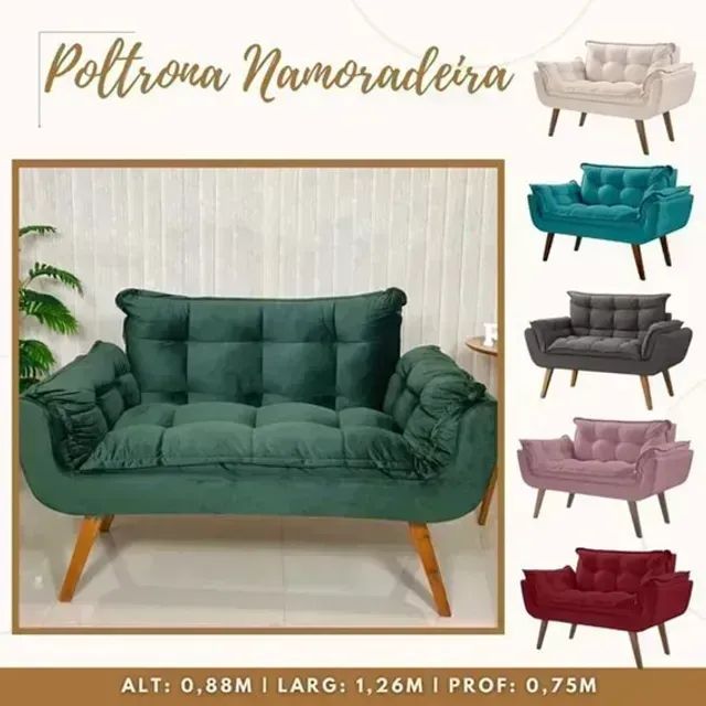 Poltrona Namoradeira Opalla   Novo  Pronta Entrega - Foto 2