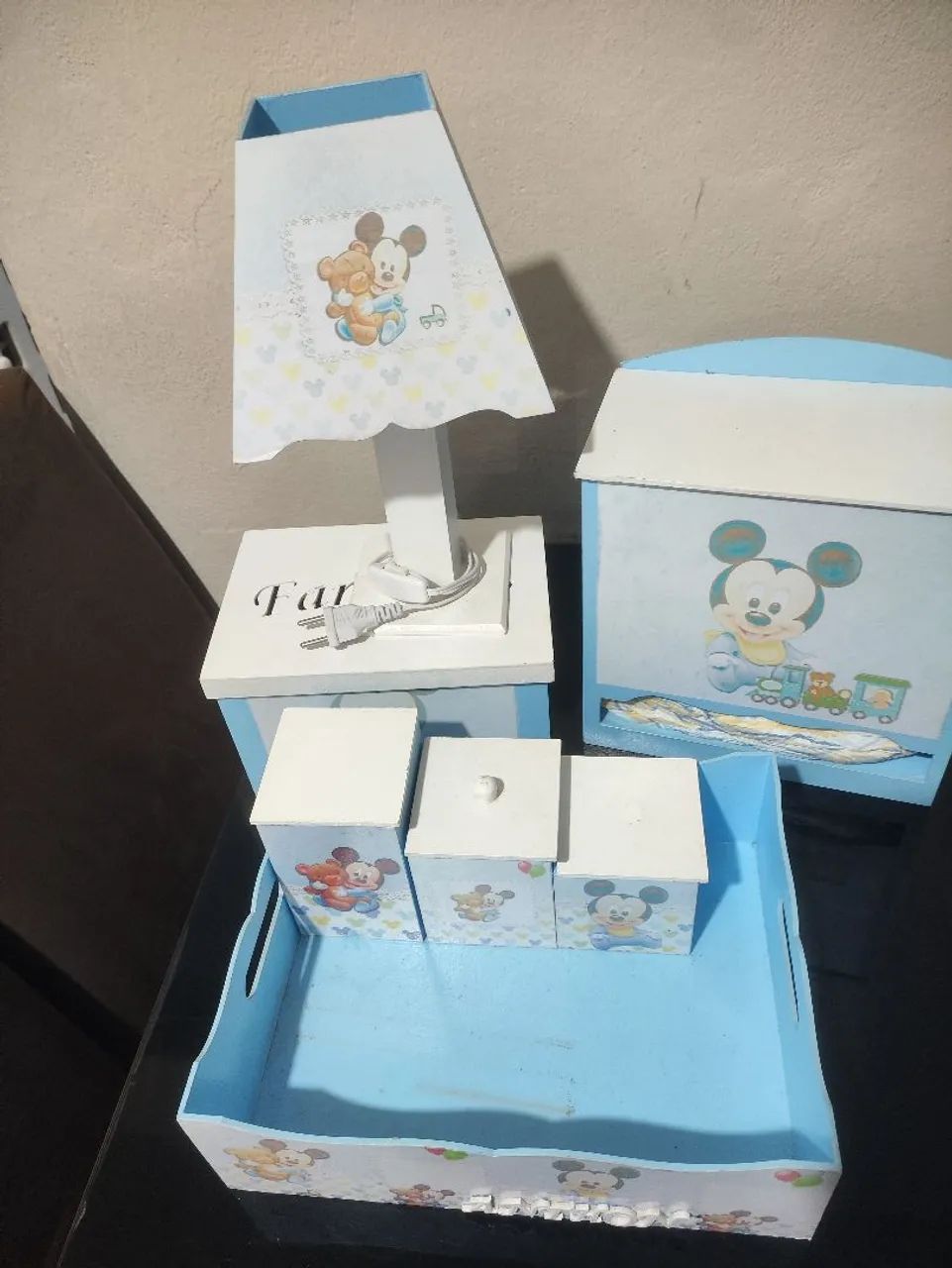 Cortina E Kit de Higiene Mickey 