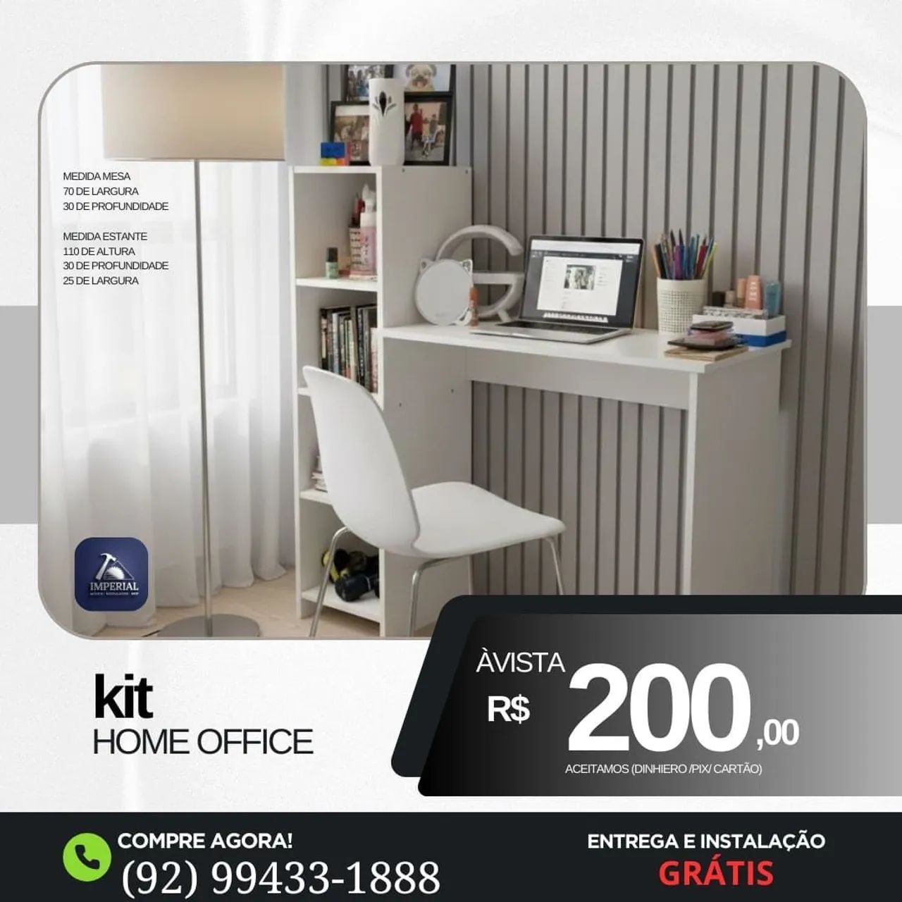 Escrivaninha MDF Nova  - Foto 2