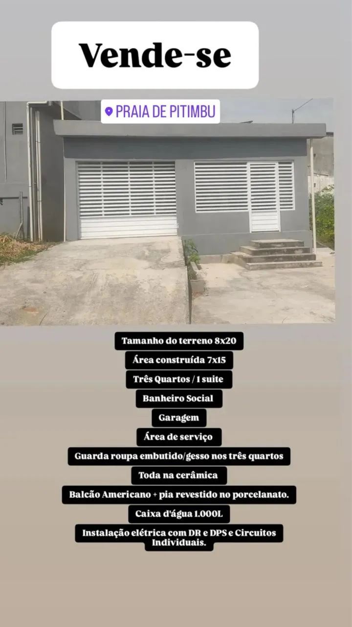 Casa Nova na Praia de Pitimbu 