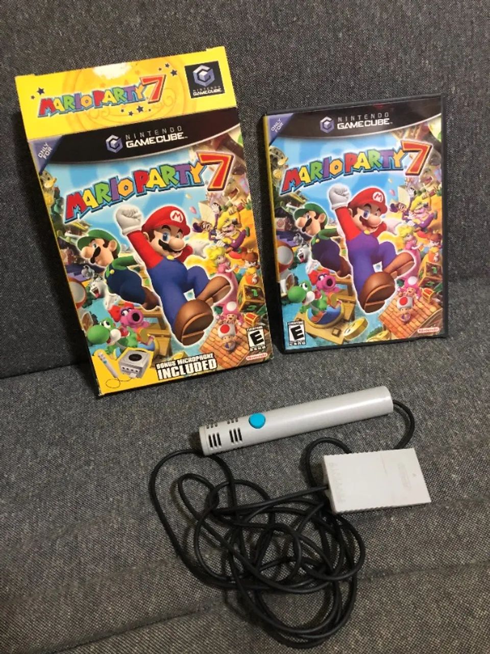 Nintendo Gamecube Mario Party 7 100% Completo Box + Microfone