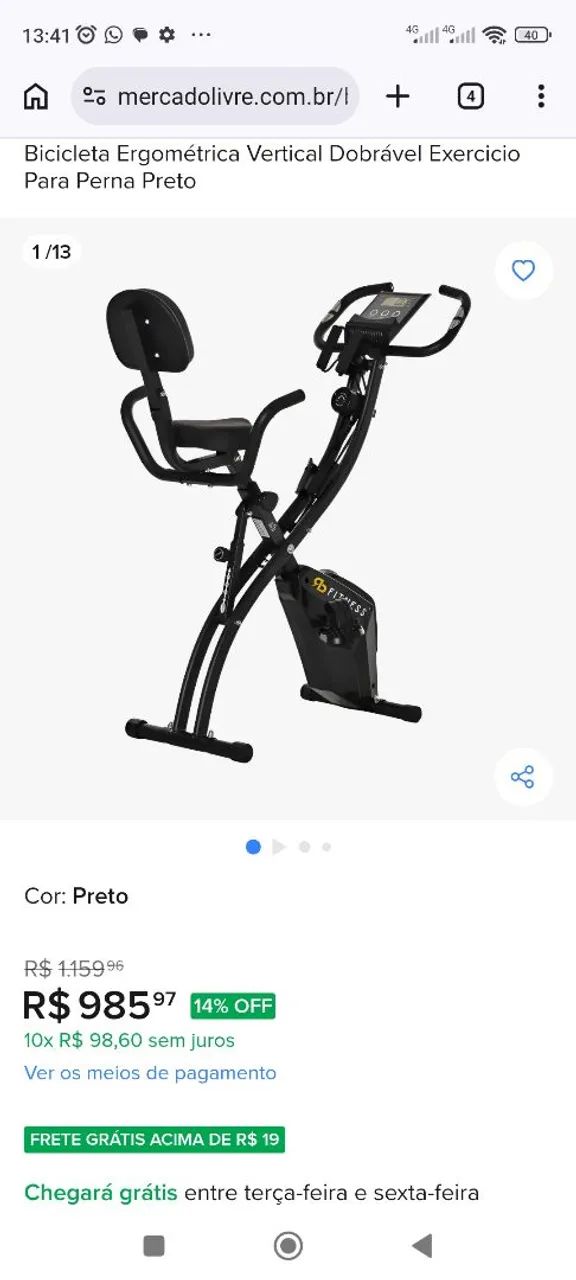 Bicicleta ergométrica dobrável x jaxjon  - Foto 4