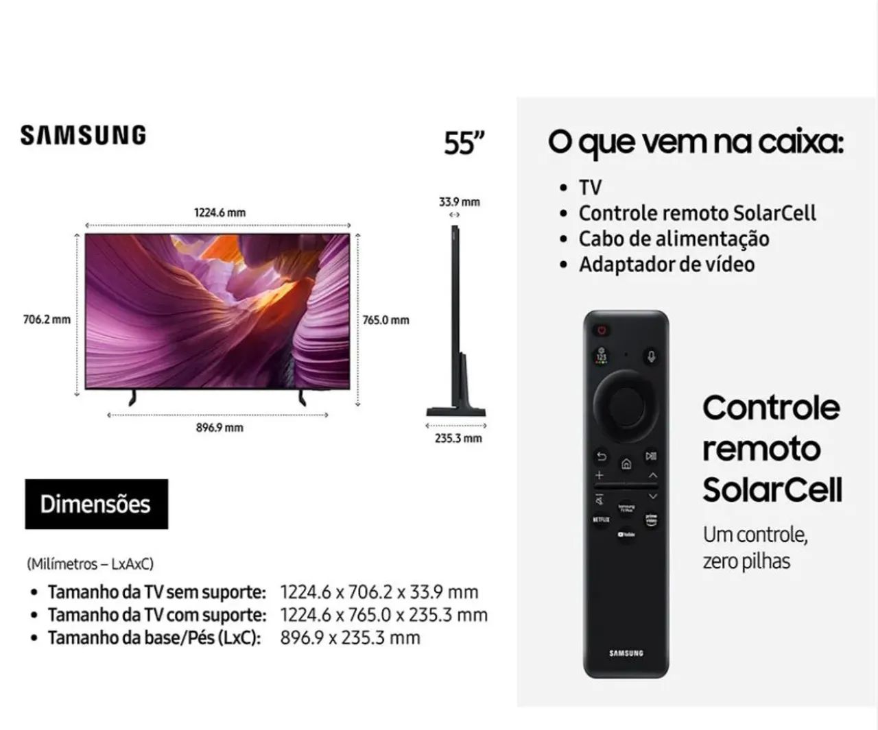 Smartv TV Samsung Vision AI 4K OLED 55" com Alexa Integrada - Foto 3