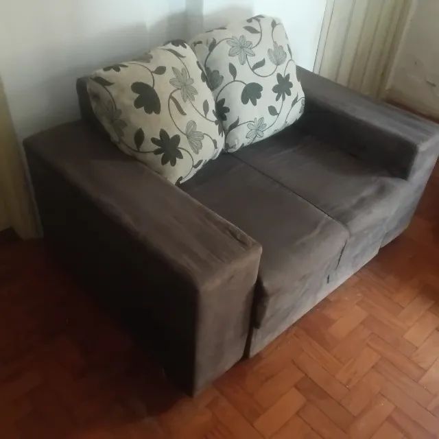 Sofa 2 lugares suede com 2 almofadas - Foto 2