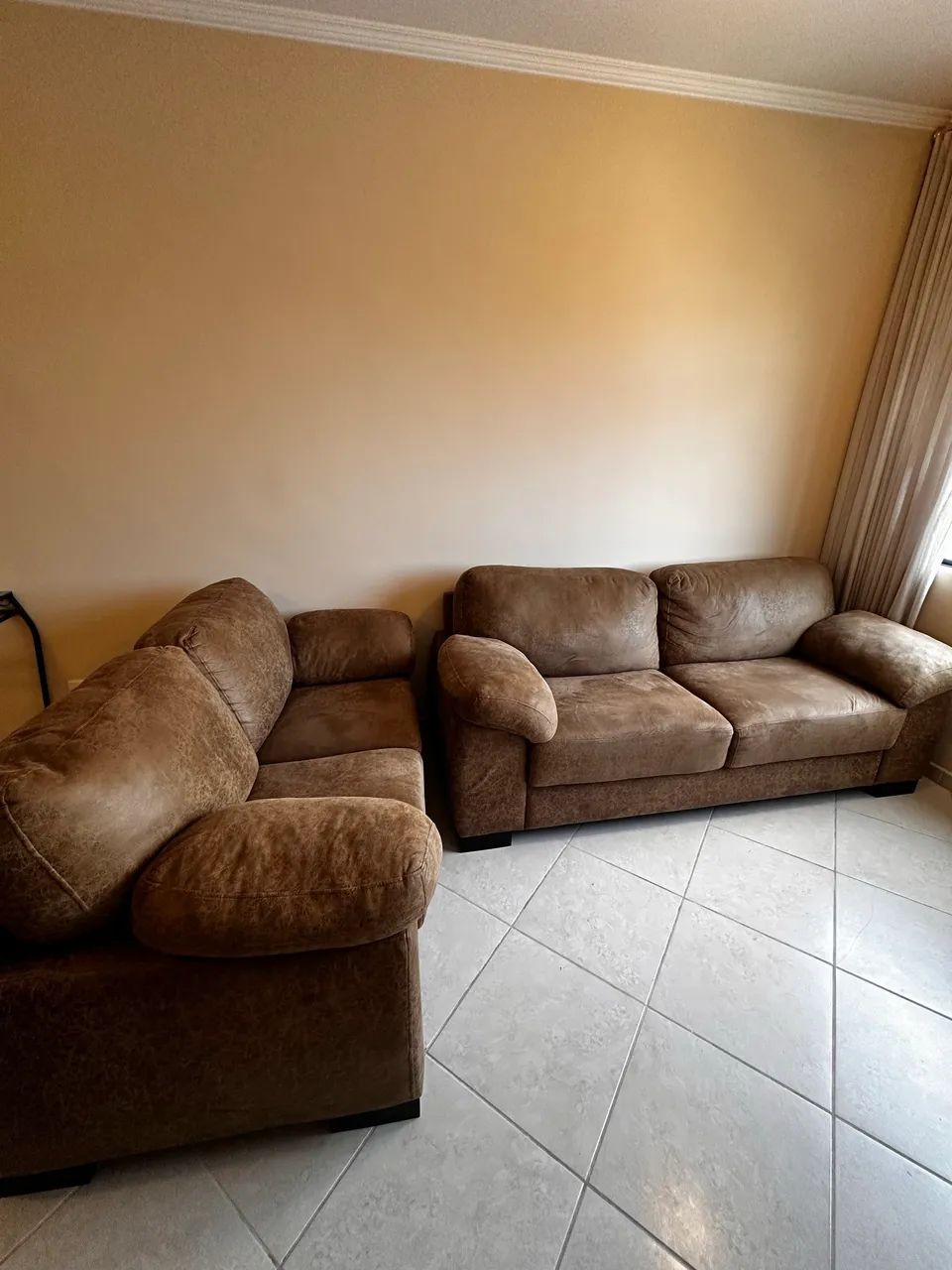 Conjunto de Sofás Luxo Suede