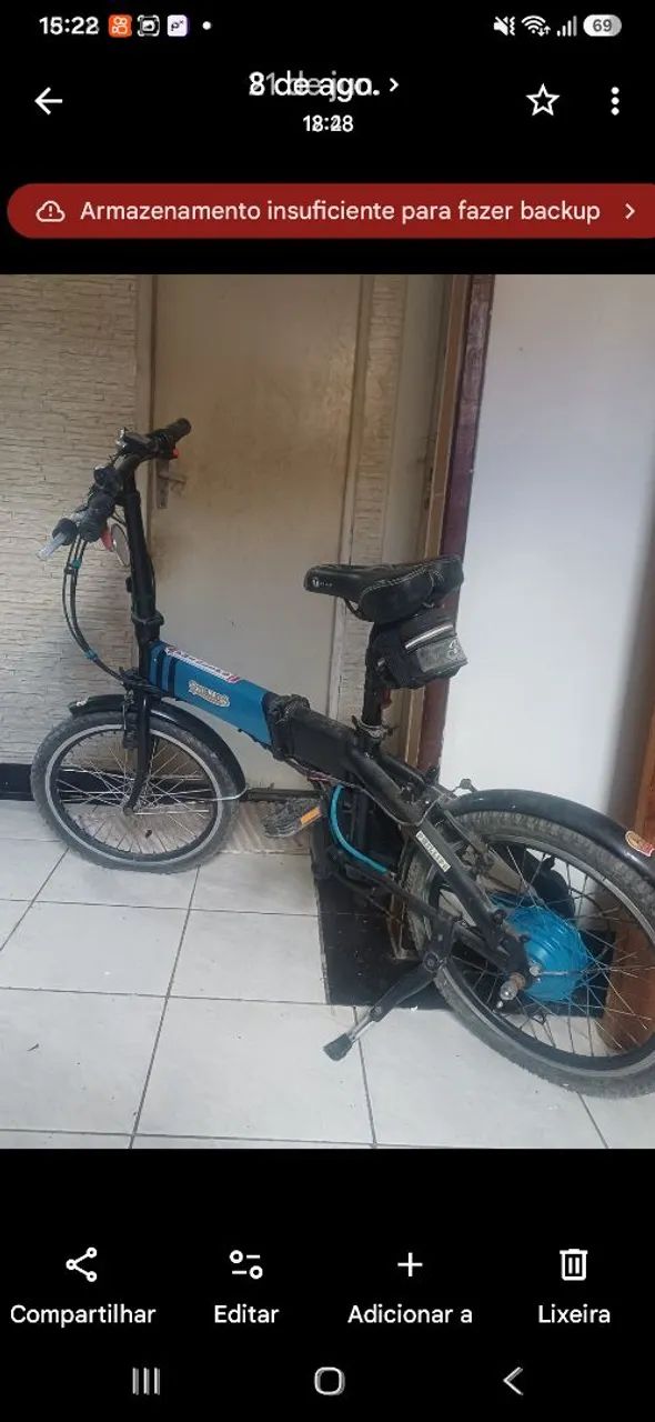 Bicicleta elétrica toda em ordem - Foto 2