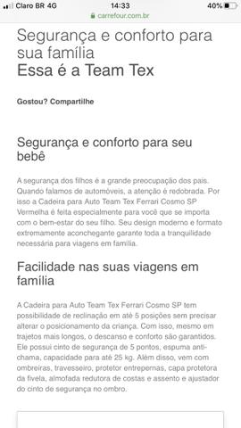 Cadeirinha Ferrari com reclinação - Foto 2