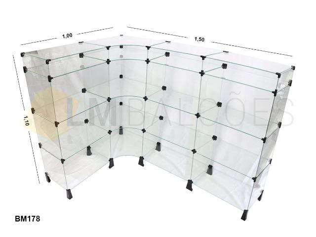 Balcao em L 1,50 x 1,10 x 0,30 com porta bijuterias frete gratis SP