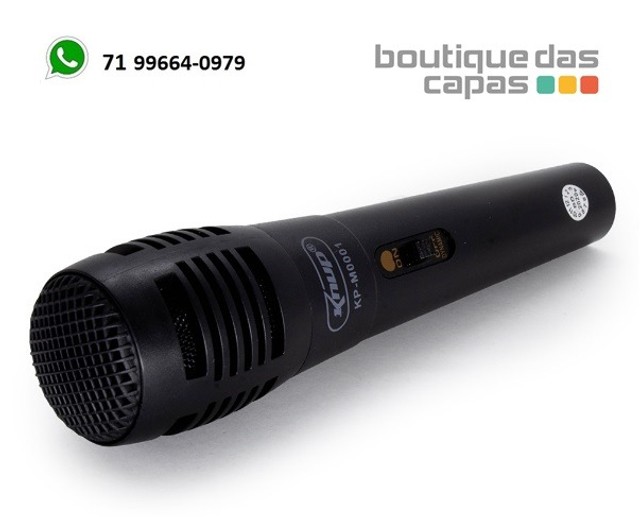 Microfone dinâmico com fio knup KP-M0001 karaoke caixa de som igreja - Foto 4