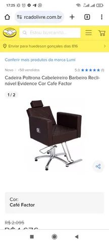 Cadeira de cabeleireiro barbeiro reclinavel