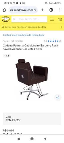 Cadeira Poltrona Cabeleireiro Barbeiro Reclinável Evidence