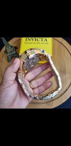 invicta magno Zeus dourado fundo azul  - Foto 2