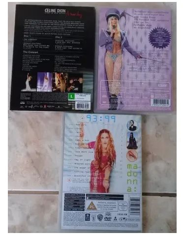 celine dion/madonna/cher-3 dvds originais(pacote) - Foto 2