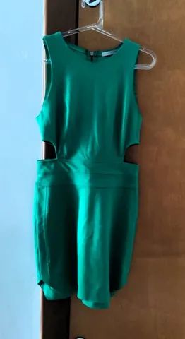 vestido verde, cropped espaço fashion, tamanho p. (PROMOCAO BLACK FRIDAY ANTECIPADO - Foto 2