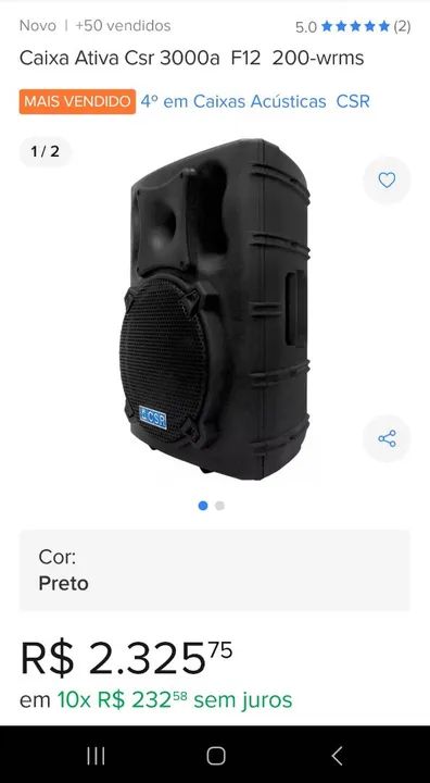 Caixa ativa CSR 3000a 200rms - Foto 4