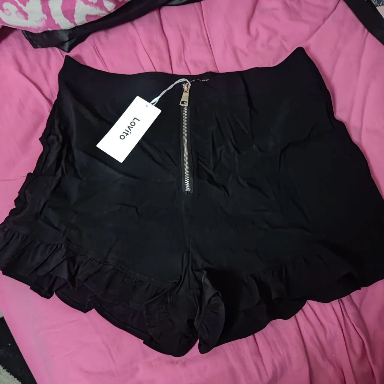shorts lovito preto soltinho