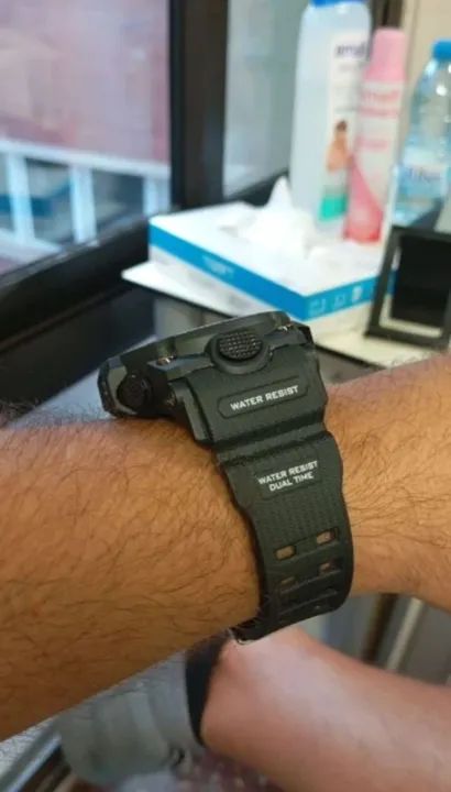 Relógio SMAEL Dual-Time Preto+Branco - Foto 5