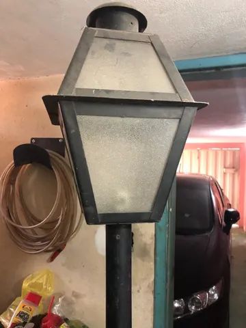 Poste Luminária para Jardim Externo, Colonial, Preto 1,90 altura - Foto 4