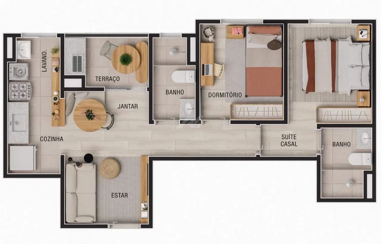 Apartamento com 2 quartos, suíte e vaga de garagem no Top Life Mansões! - Foto 2