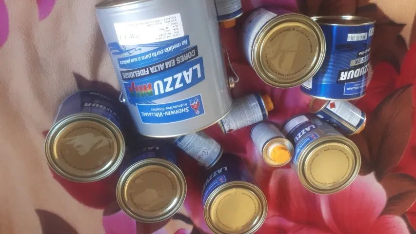 Tinta Automotiva Poliéster Nardo Gray Ly7c 900ml + Verniz 5 unidades aceito cartão - Foto 4