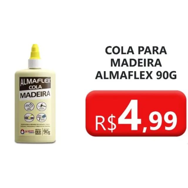 Cola para madeira almaflex 90g