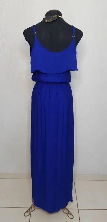 Vestido Longo Azul Royal viscose  - Foto 3