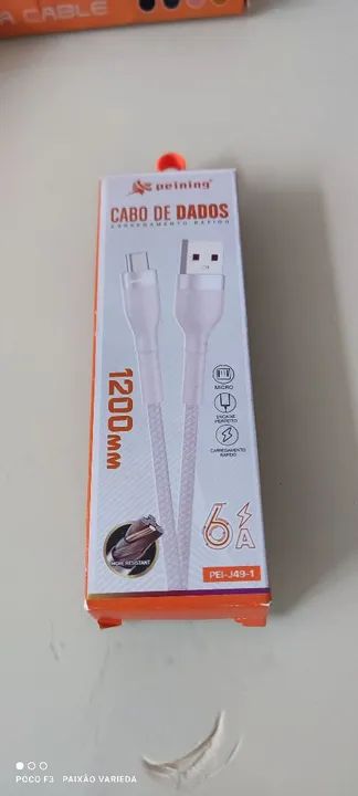 Cabo USB Tipo C 1,2m 6A - Peining