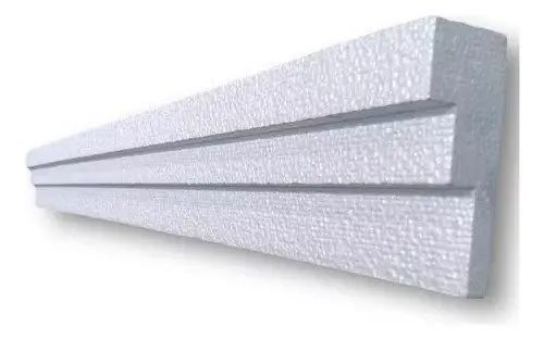 Moldura escadinha ISOPOR com 10cm frente e 1 metro de comprimento