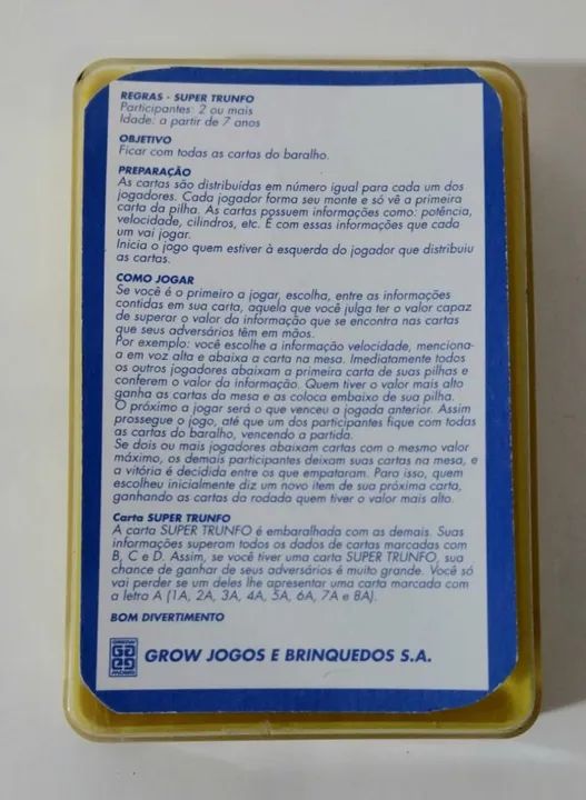 "SUPER TRUNFO"  Jogo de cartas  GROW.   titulo -DINOSSAUROS  Código 01402   - Foto 4