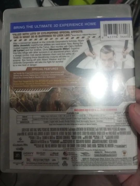 Blu Ray resident evil afterlife 3d importado com capa lenticular efeito 3d - Foto 2