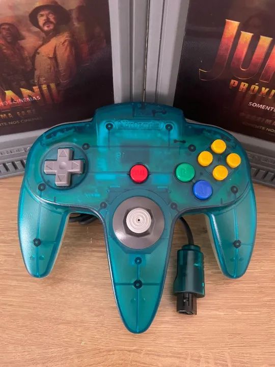Controle Nintendo 64 Azul Translúcido Original 