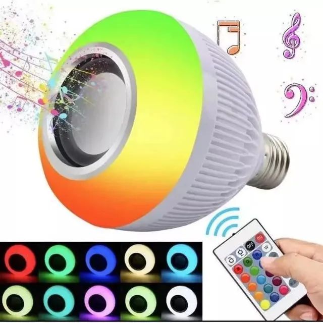 lampada bluetooth de led caixa de som  crs-2225 caerus - Foto 2
