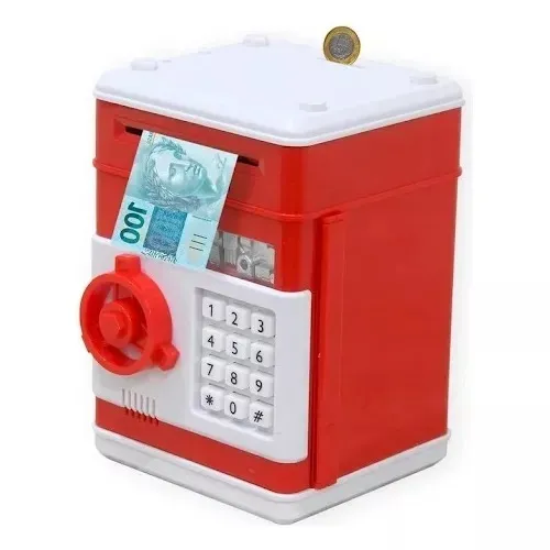 Mini Cofrinho Digital Senha Eletrônico Automático Moeda Nota - Loja Natan Abreu