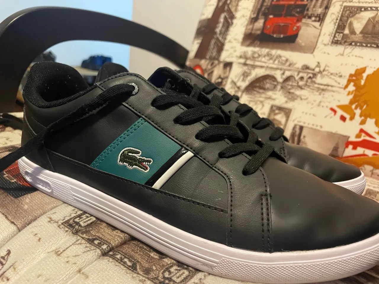 Tênis Lacoste Preto com Detalhes Verde original  - Foto 2