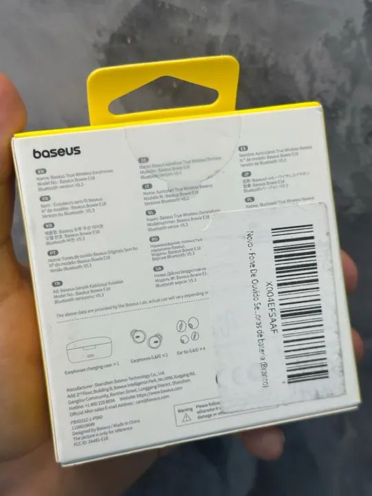 Fone De Ouvido Sem Fio Baseus Bowie E18 Bluetooth 5.3 Branco - Foto 3