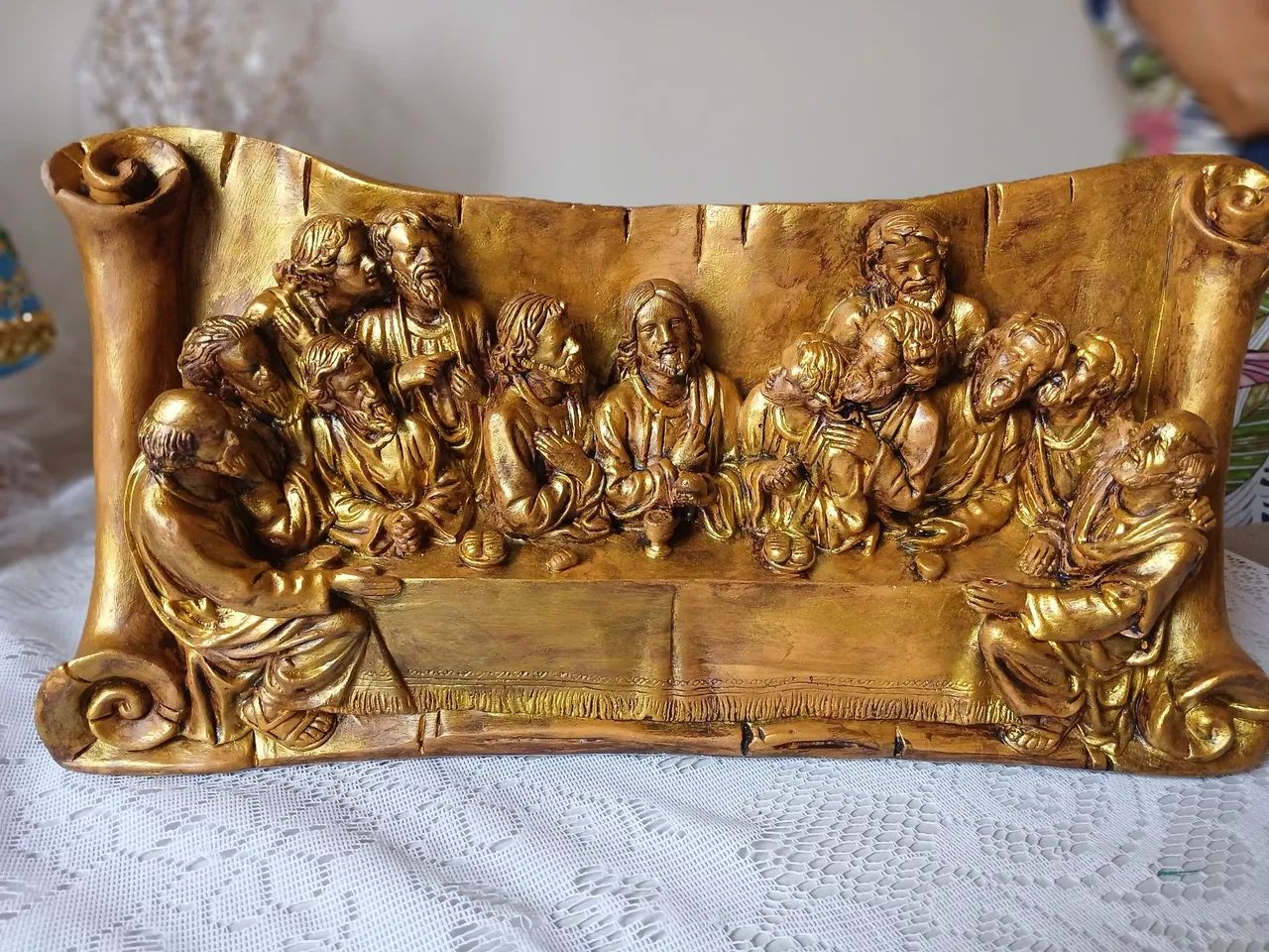 Imagem em Gesso Santa Ceia