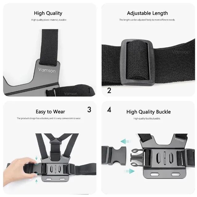 Colete Elástico Para Gopro Peitoral  - Foto 2