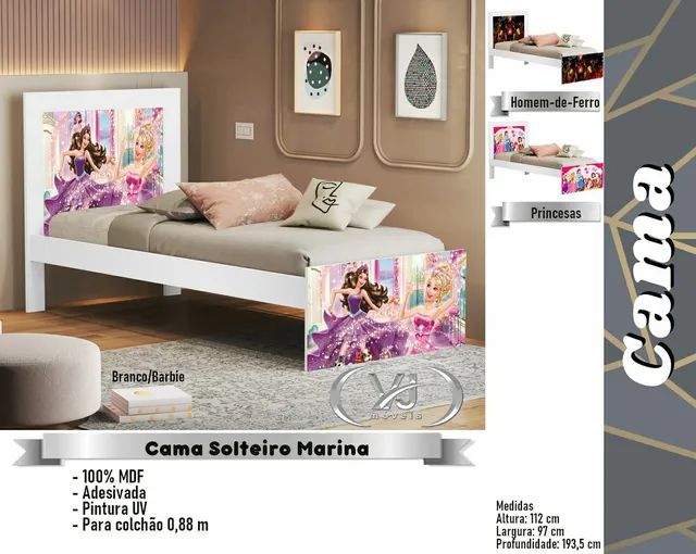 Cama solteiro Marina levo hoje