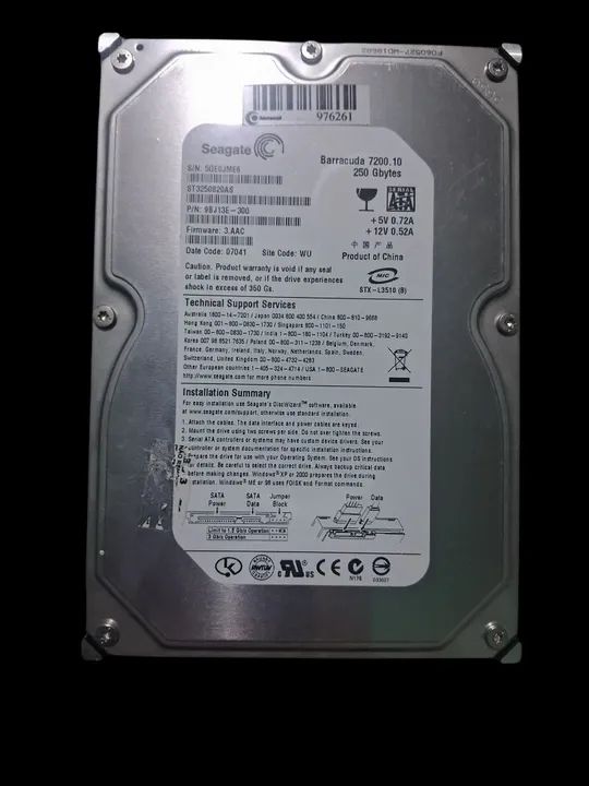 HD Seagate Barracuda 7200.10 250GB