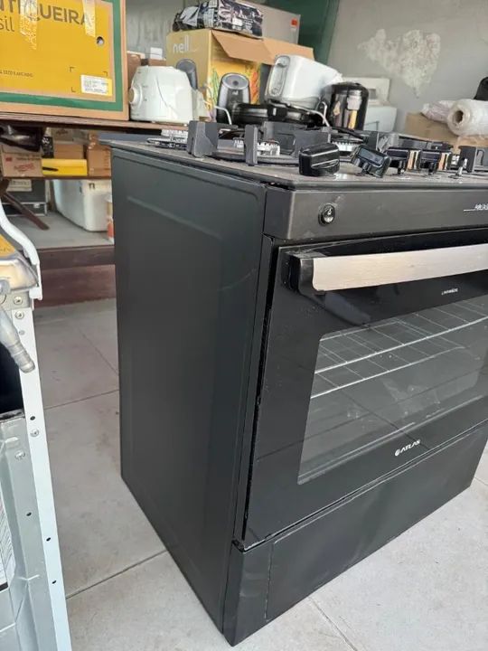 Fogao 5 Bocas Atlas Agile Up Glass Com Mesa De Vidro E Acendimento Automatico - Foto 2