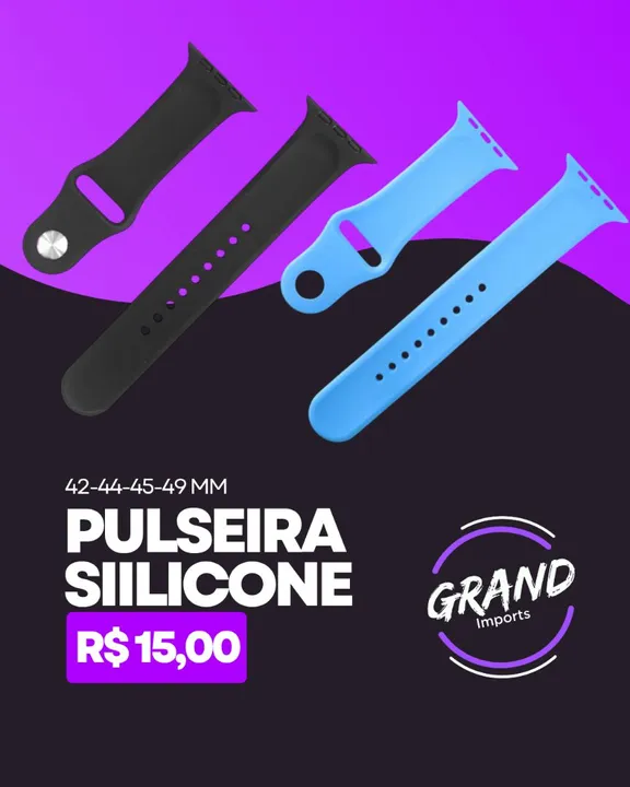 Pulseira Silicone para Smartwatch 42-44-45-49 mm