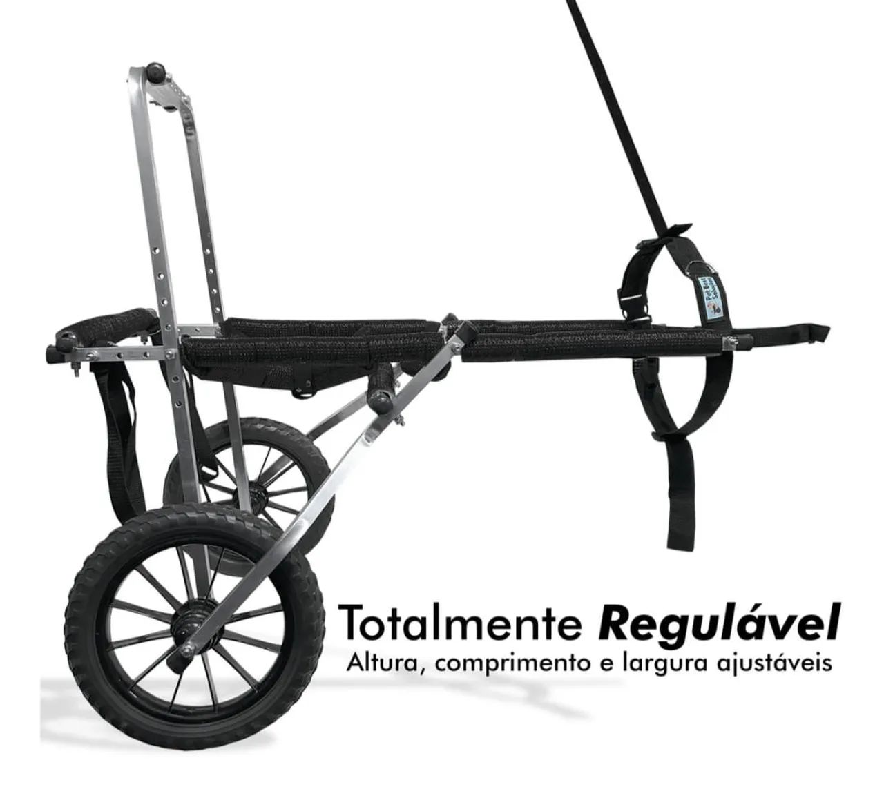 Cadeira de 2 Rodas Cachorro xg Extra Grande Regulável Cão  - Foto 2