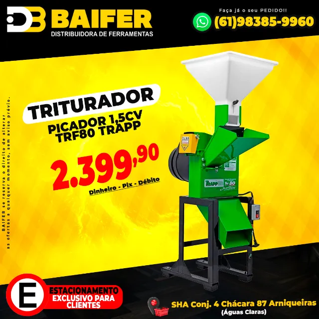 Triturador Picador 1,5Cv Trf80 Trapp